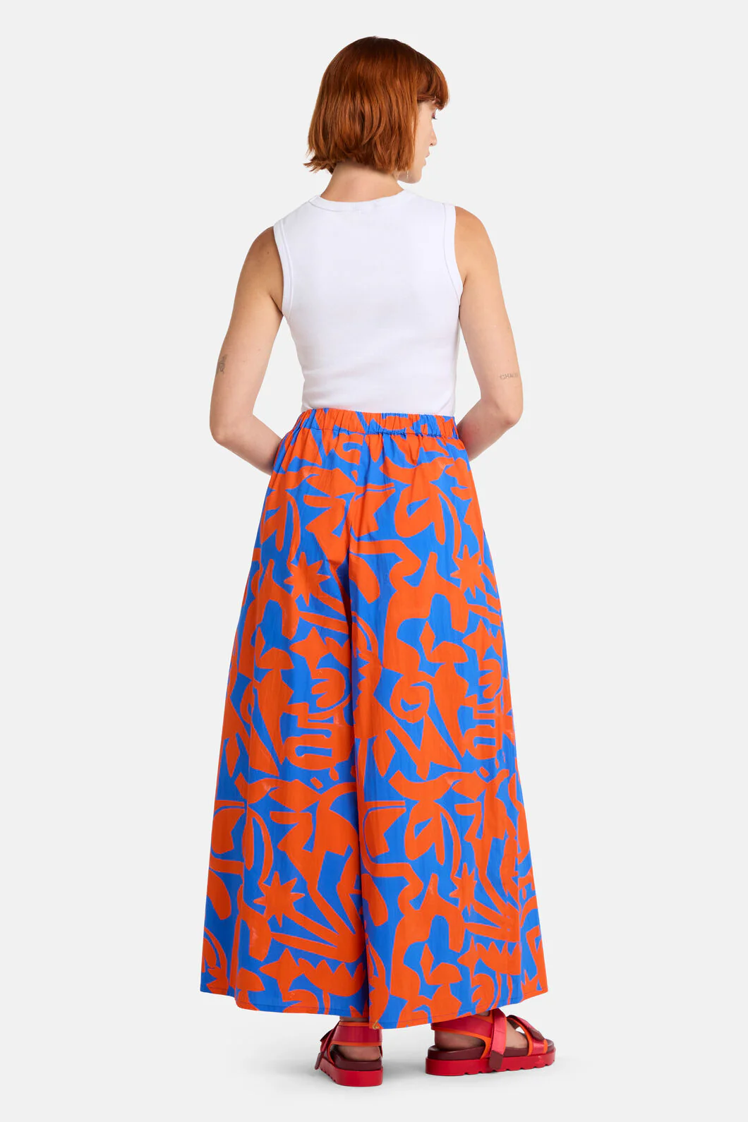 Firecracker Print Cotton Culotte - Image 3