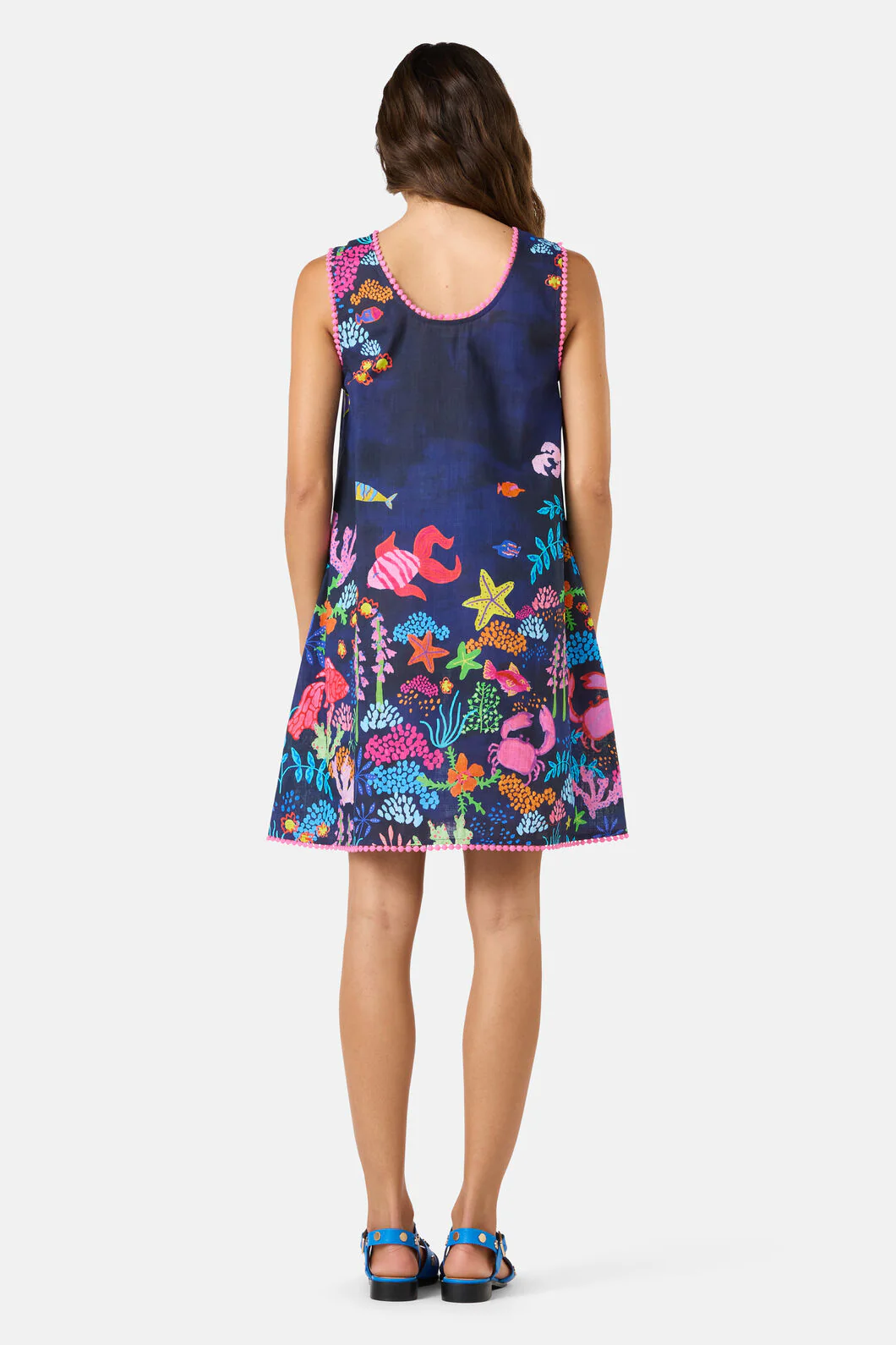 Fish Ahoy Print Holiday Dress - Image 4