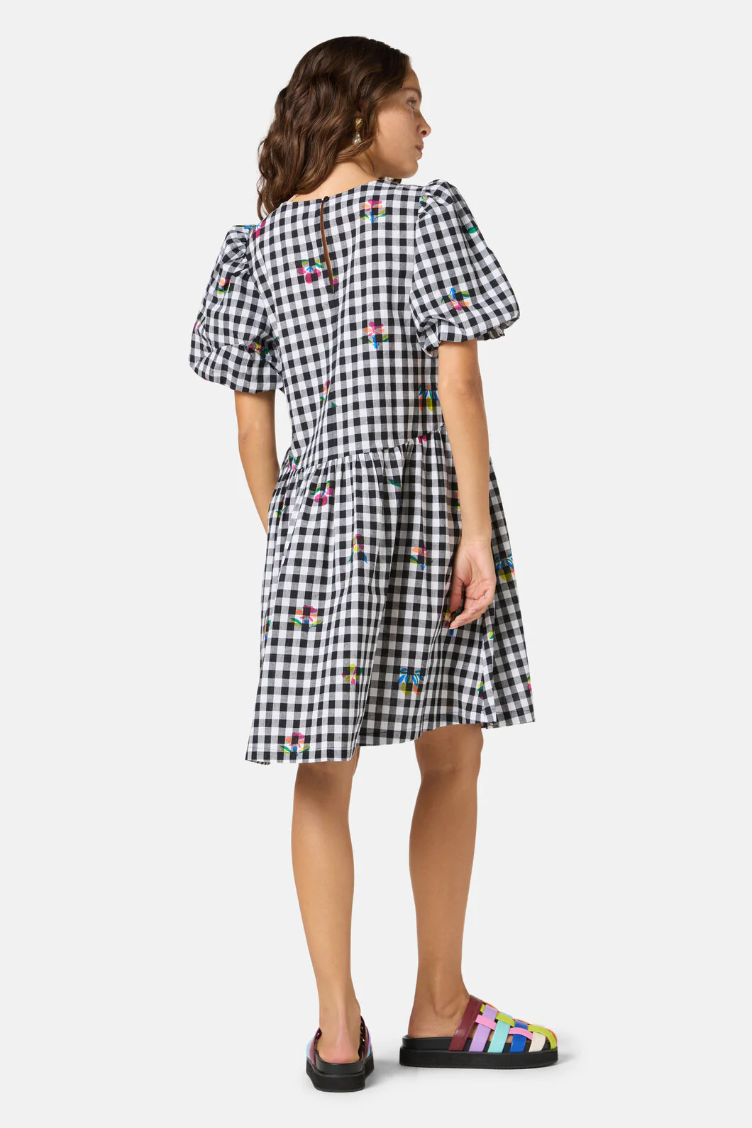 Fleur Check Smock Dress - Image 4