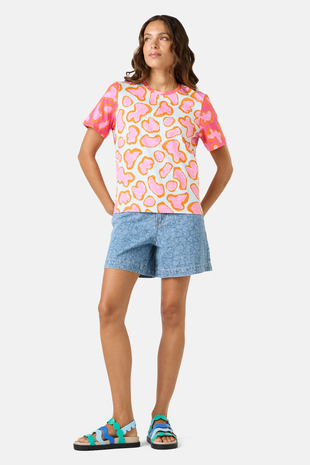 Fleur Rosa Print Classic Tee - Image 2