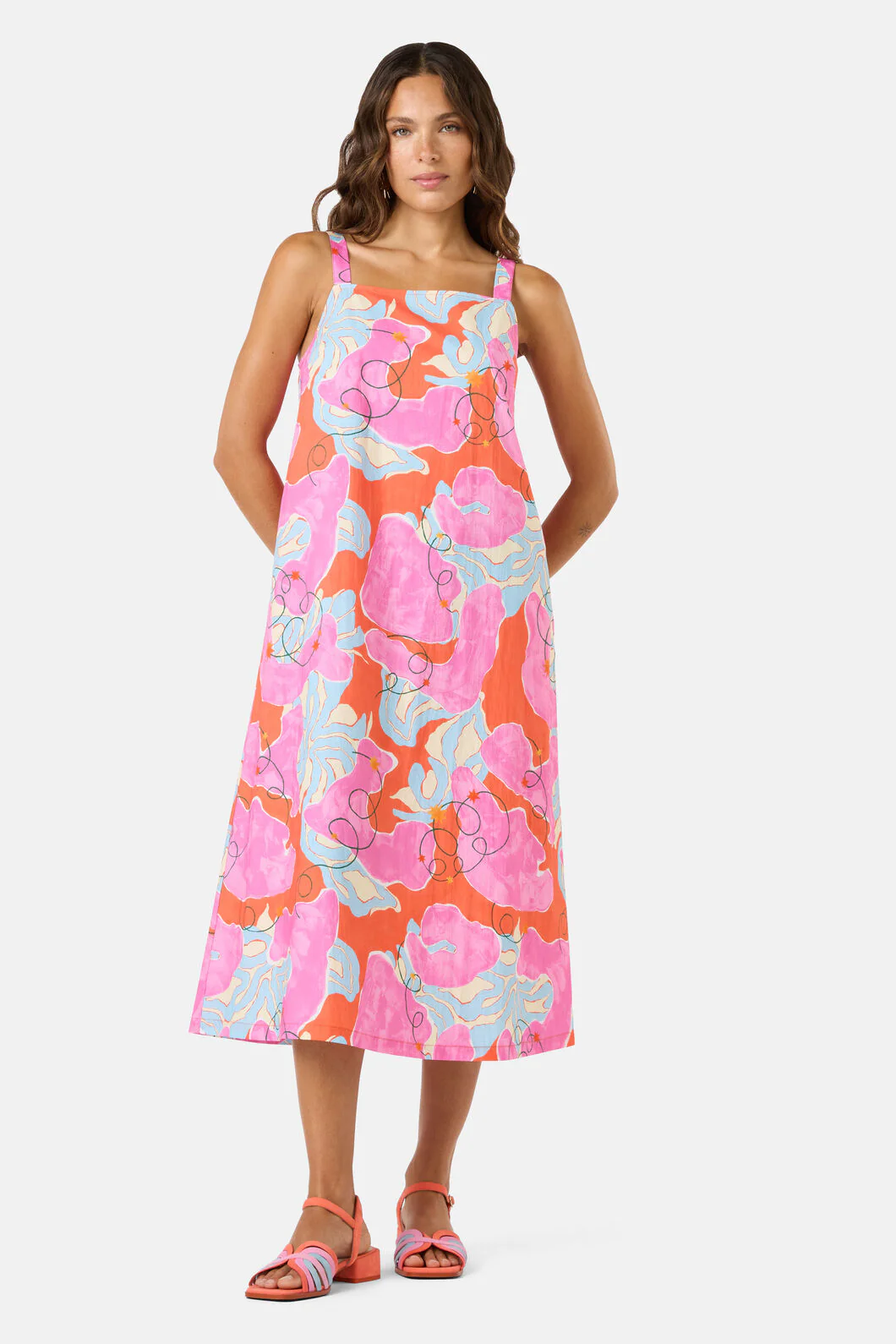Fleur Rosa Print Midi Dress - Image 2