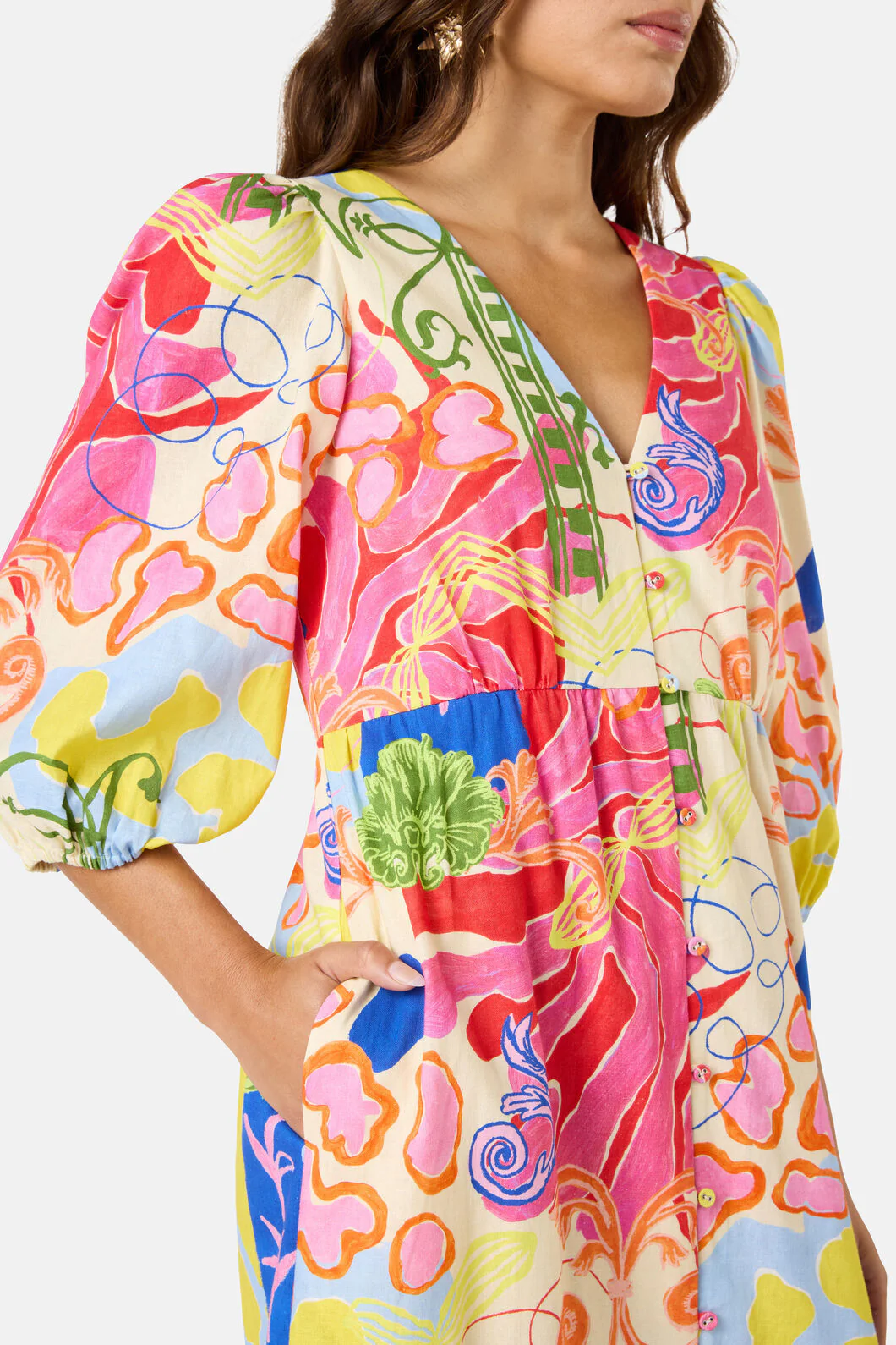 Fleur Tango Print Long Dress - Image 5