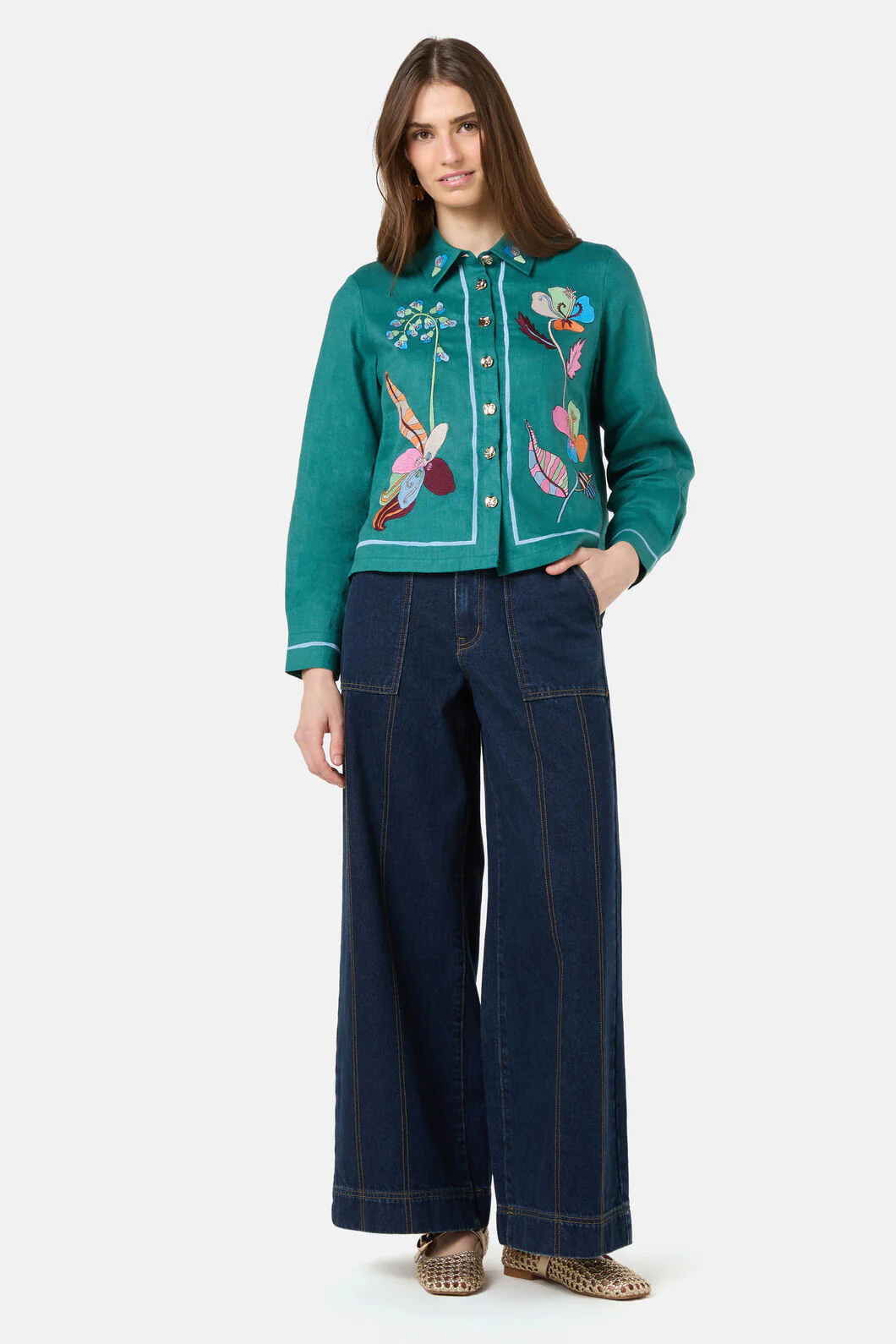 Flora Aurora Embroidered Shirt - Image 5