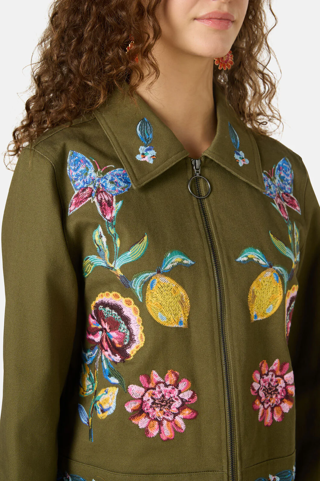 Floral Symphony Twill Jacket - Image 7