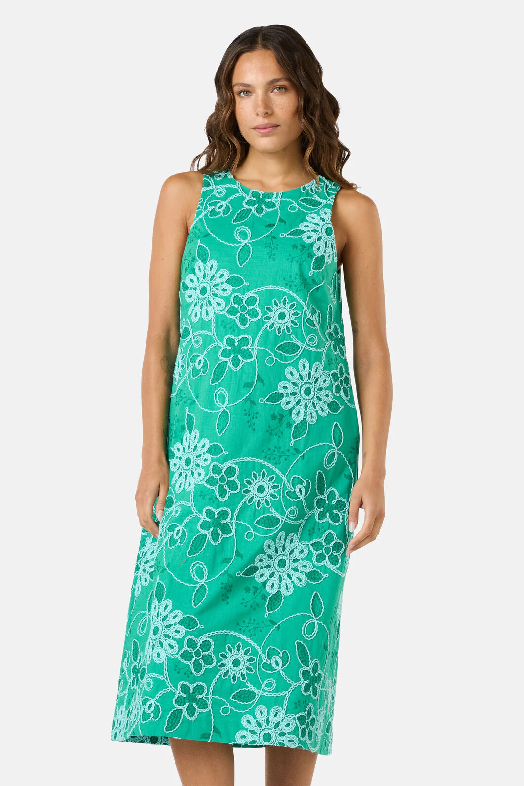 Flower Fizz Embroidered Dress - Image 4
