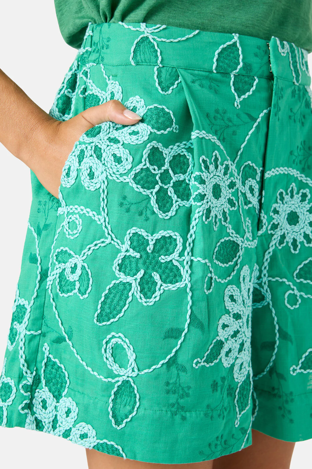 Flower Fizz Embroidered Short - Image 4