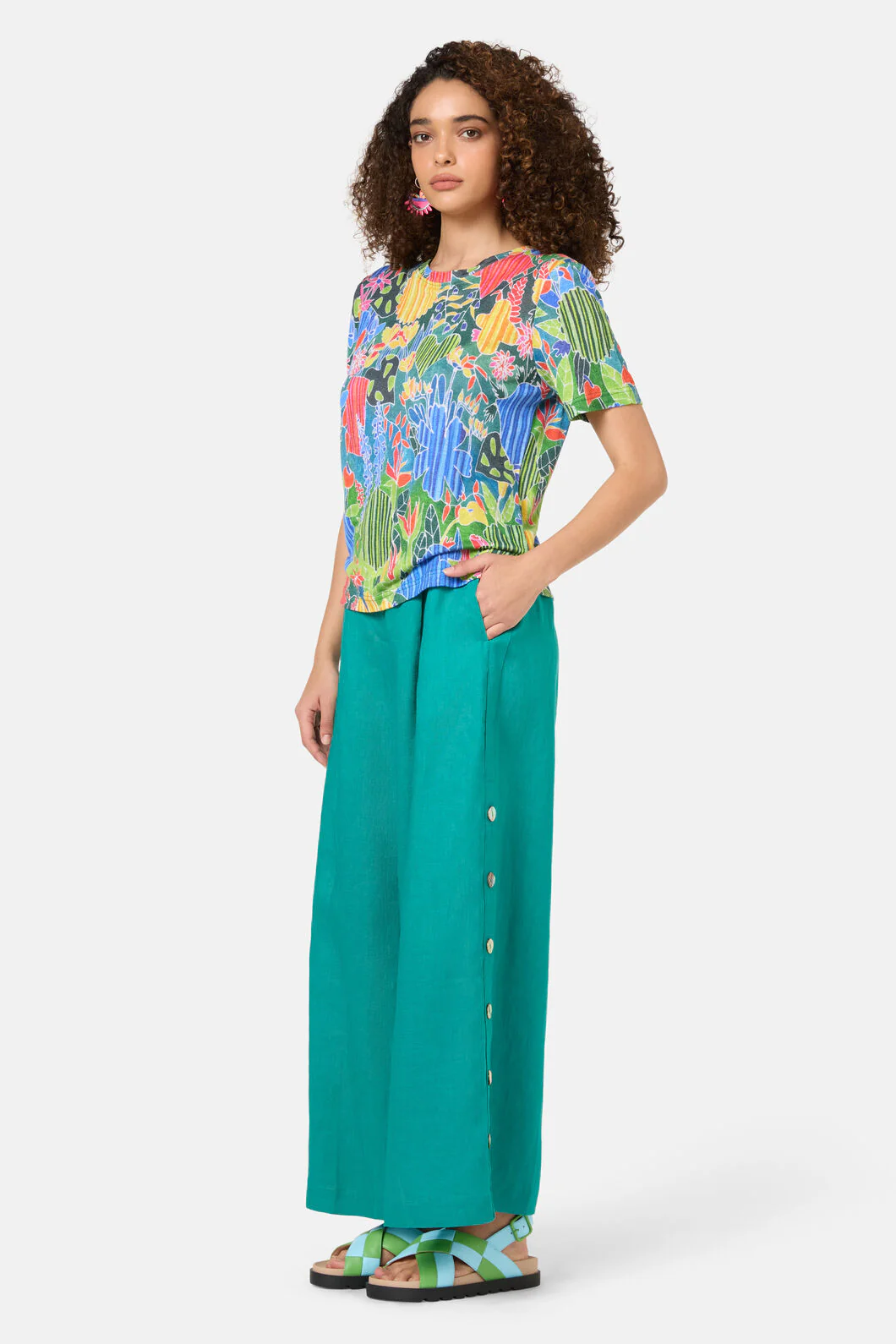 Flower Garden Hemp Tee - Image 3