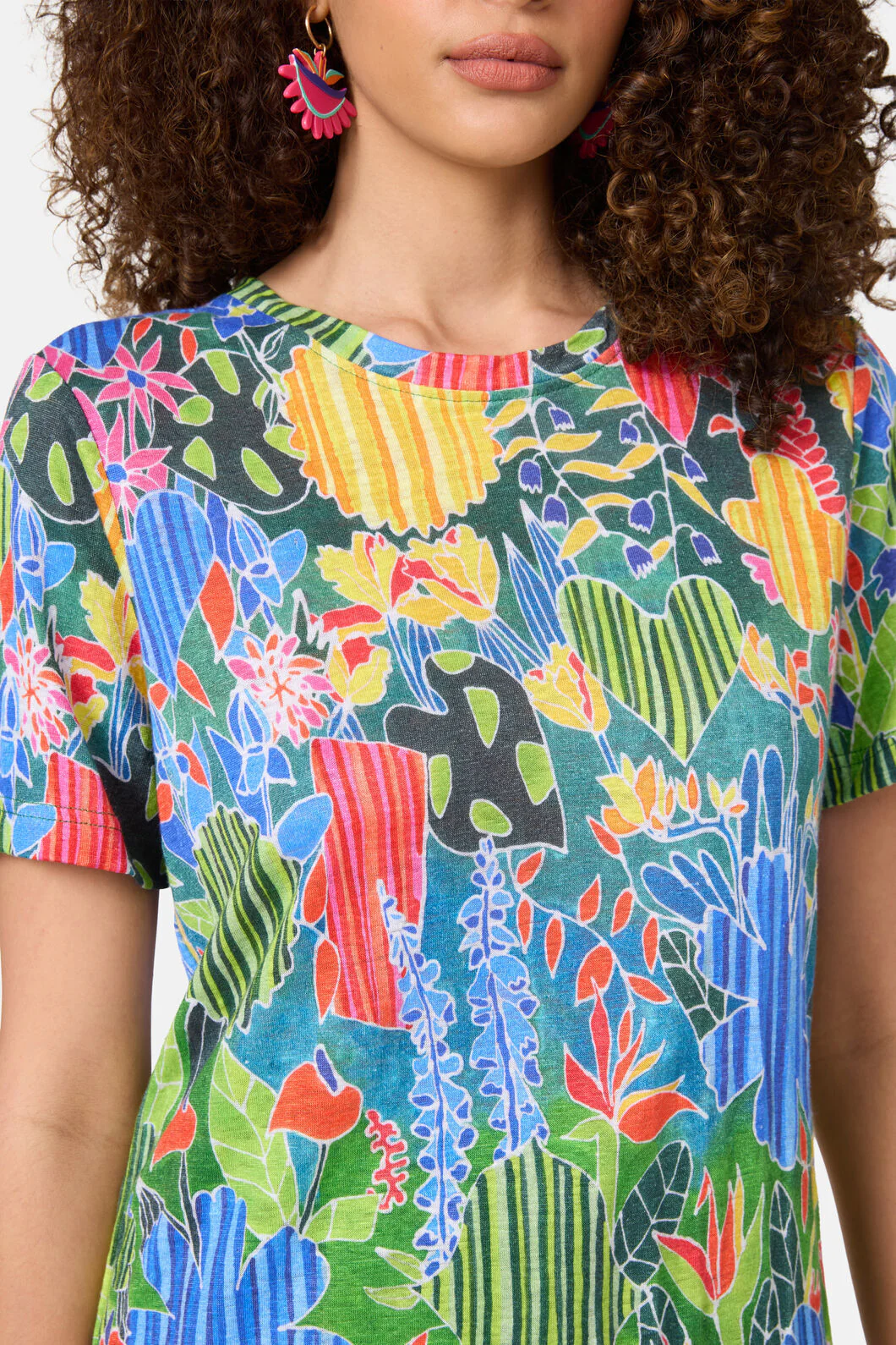 Flower Garden Hemp Tee - Image 5