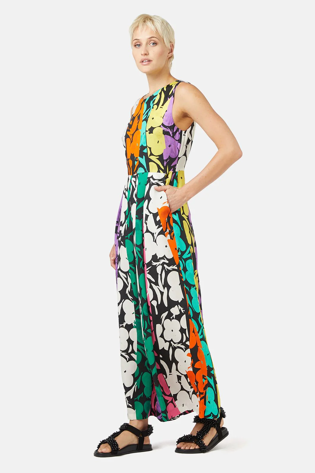 Flower Stripe Pantsuit - Image 4