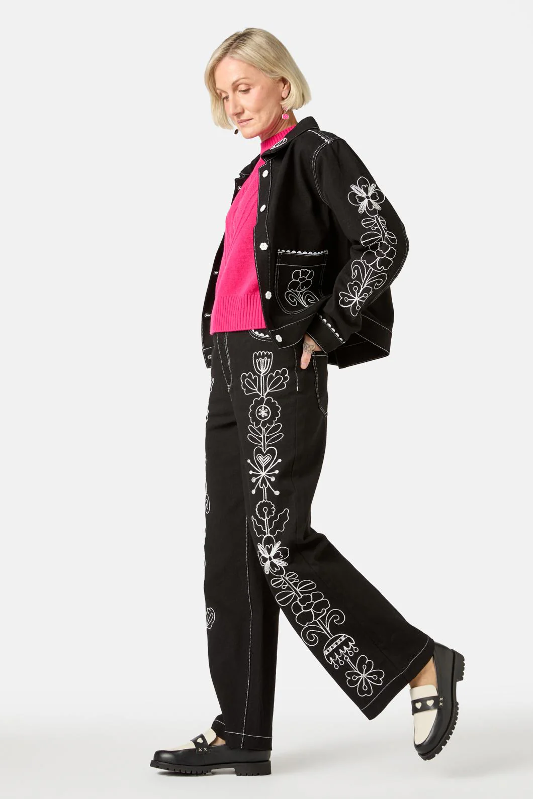 Folk Tales Embroidered Jeans - Image 3