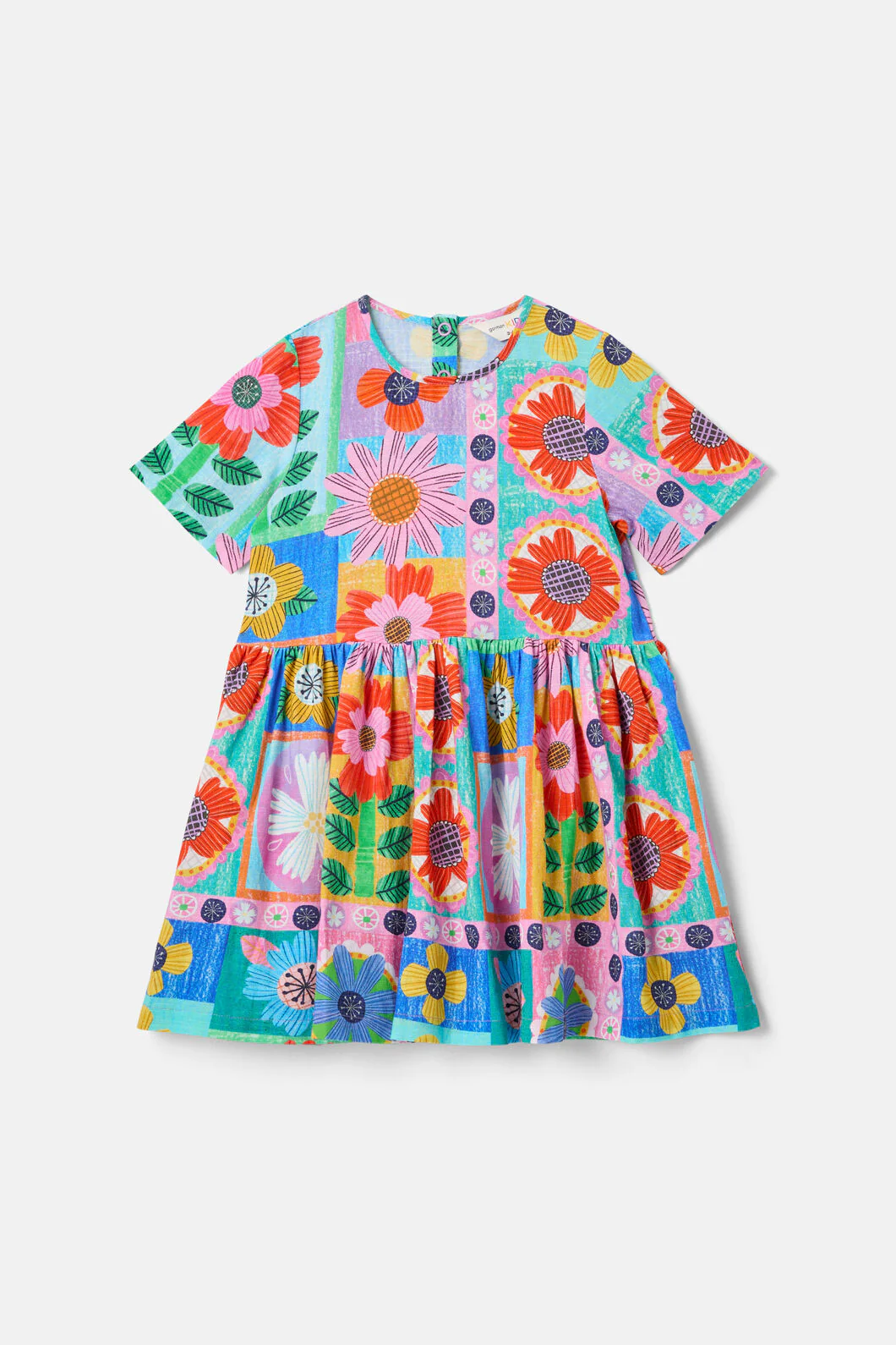 Folksy Floral Kids Dress - Image 3
