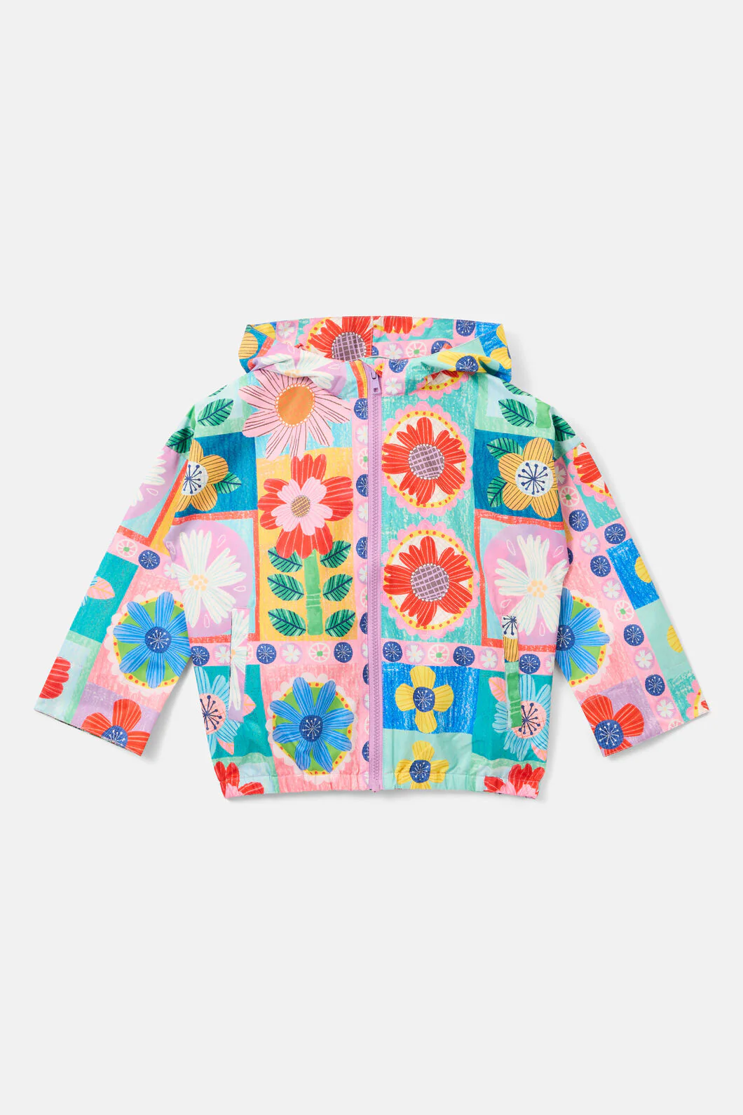Folksy Floral Kids Raincoat - Image 2