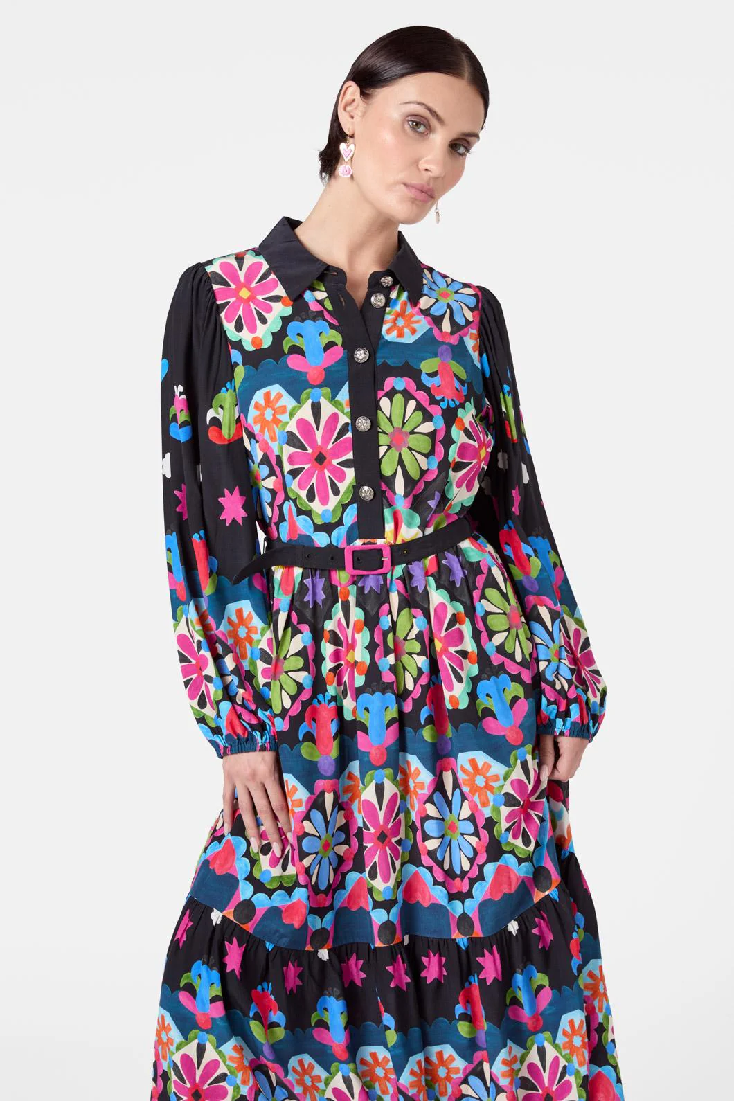 Friendly Folk Shirt Dress - Image 2