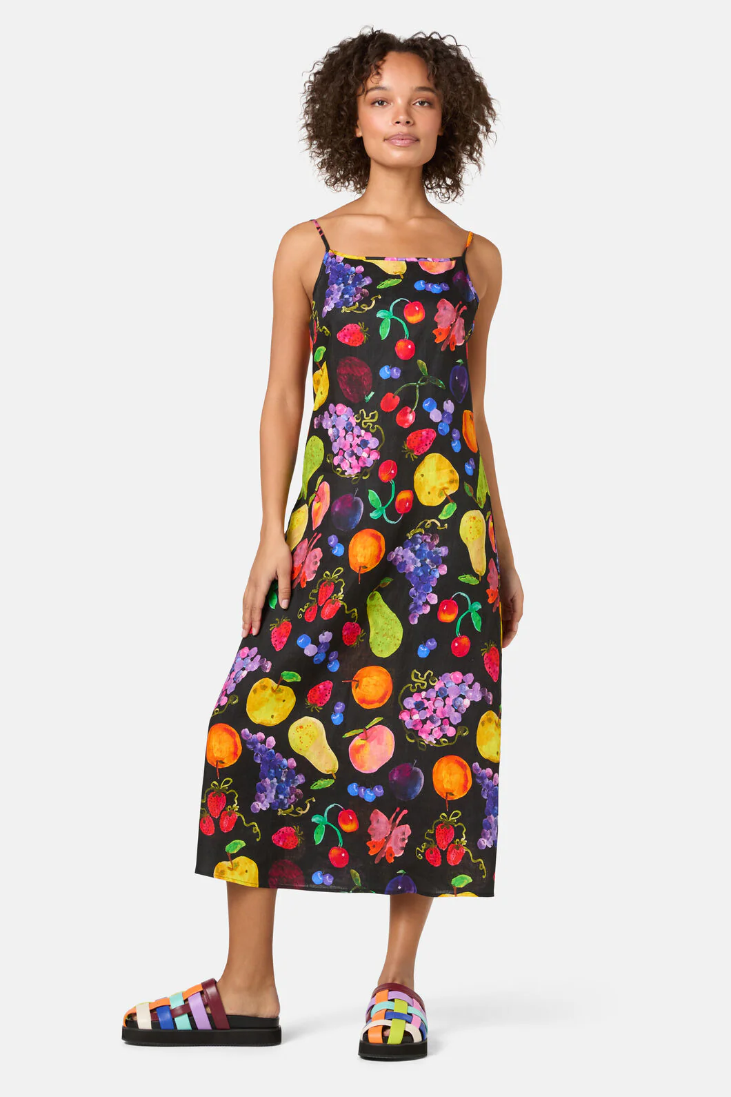 Fruit Party Linen Slip Dress - Image 2
