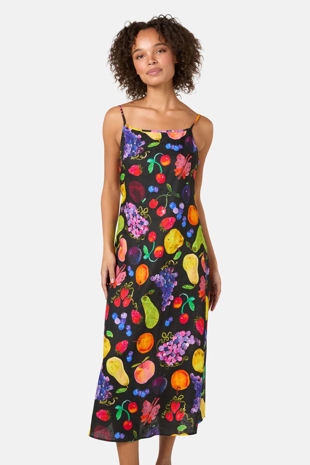 Fruit Party Linen Slip Dress - Image 3