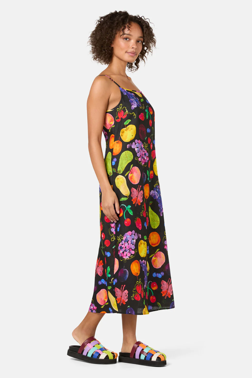 Fruit Party Linen Slip Dress - Image 4