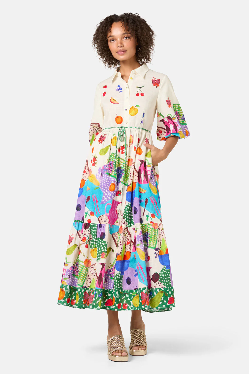 Fruit Party Print Shirt Dress - Image 3