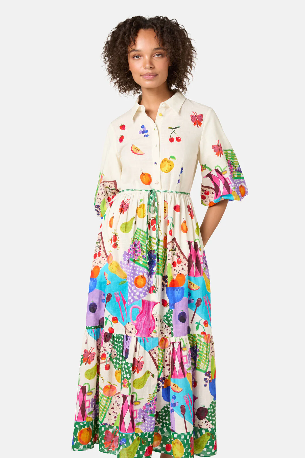 Fruit Party Print Shirt Dress - Image 4