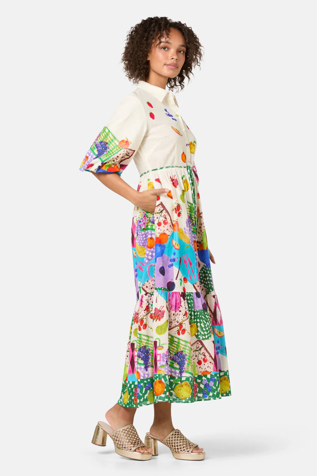 Fruit Party Print Shirt Dress - Image 5