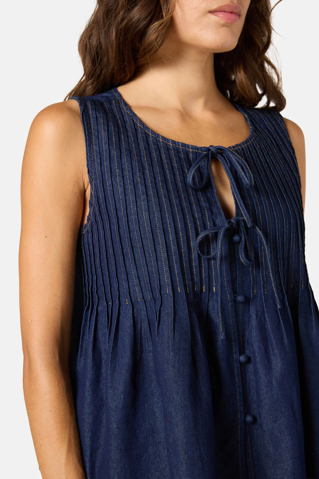 Gabrielle Chambray Top - Image 5