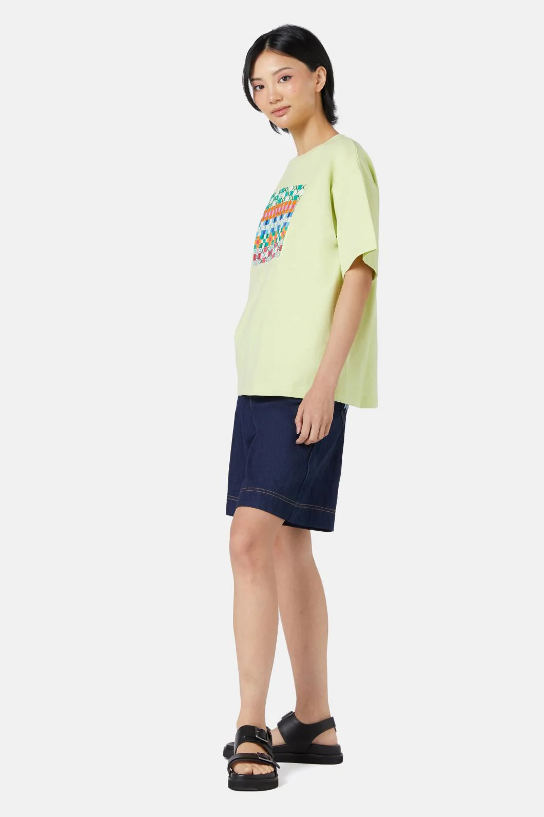 Gingham Garden Stitch Tee - Image 3