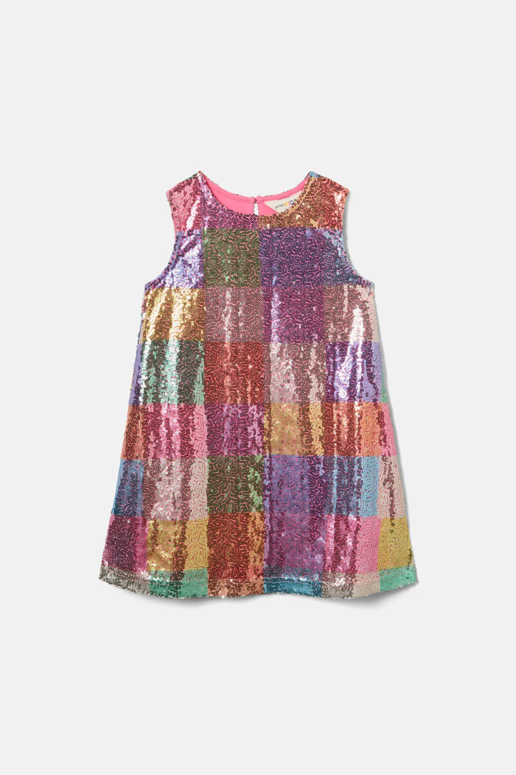 Gingham Sequin Kids Dress - Image 3