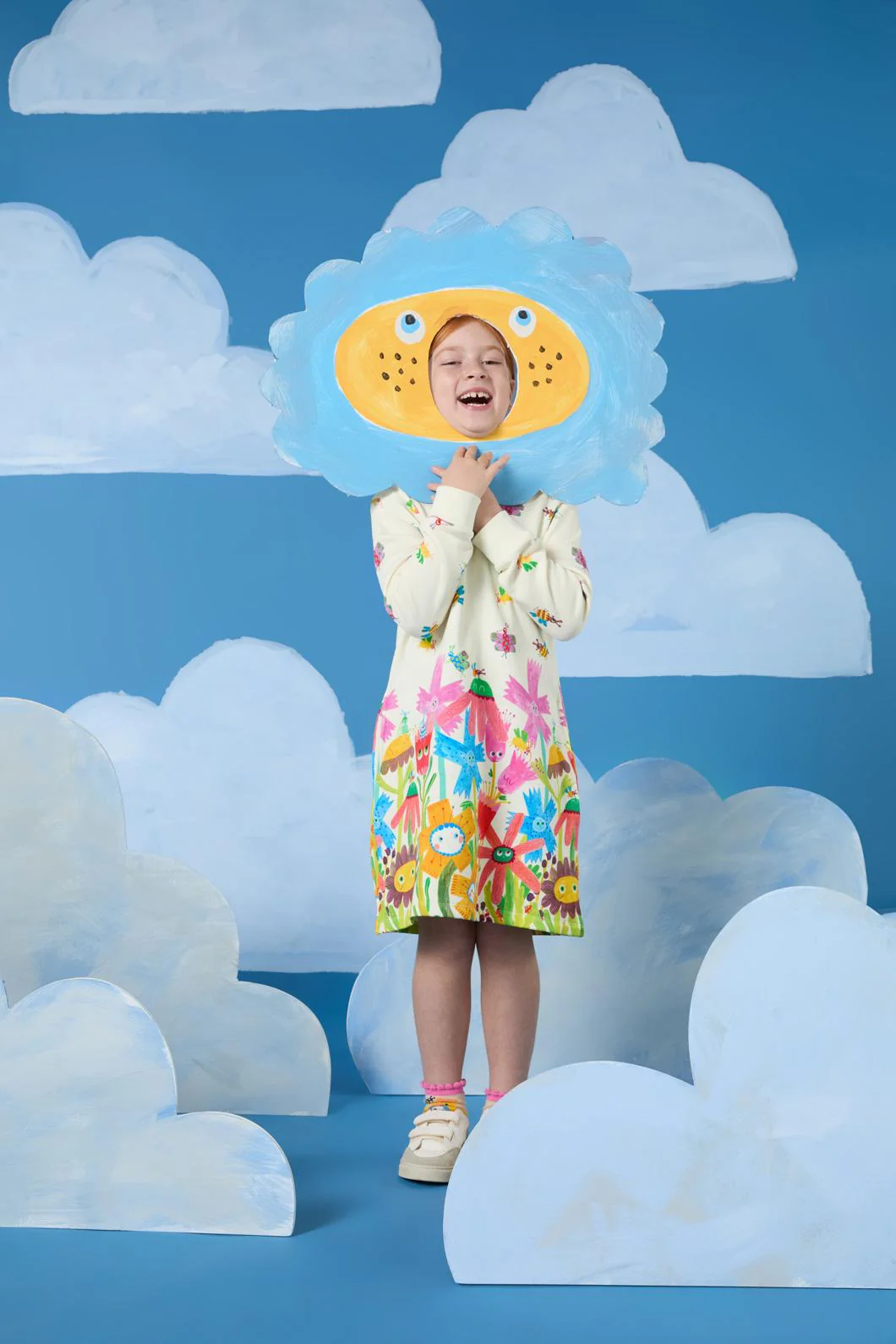 Happy Floral Kids Border Dress - Image 3