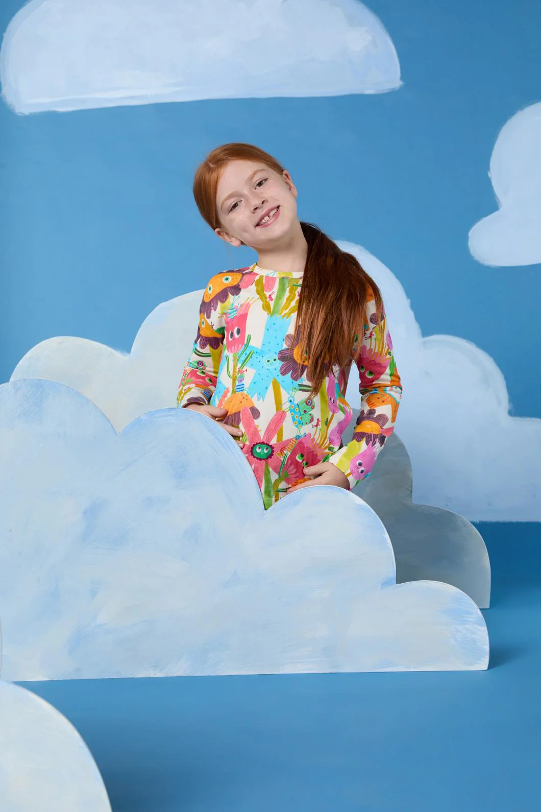Happy Floral Kids LS Tee - Image 2