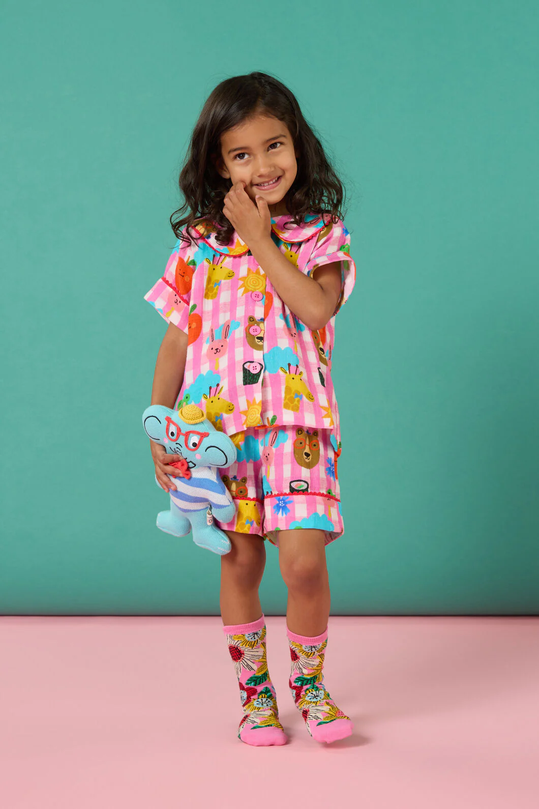 Happy Guys Gingham Kids Pyjama - Image 7