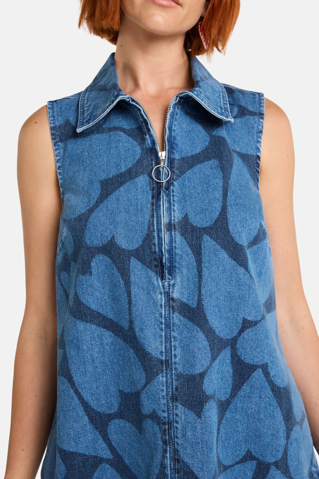 Heartbeat Denim Tie Dress - Image 5