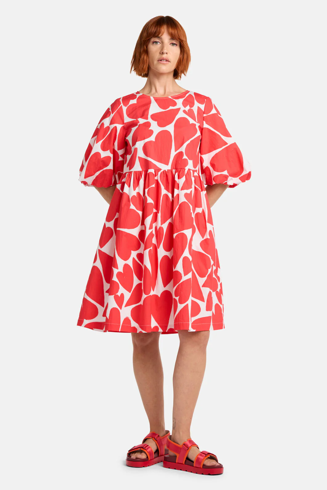 Heartbeat Print Smock Dress - Image 2