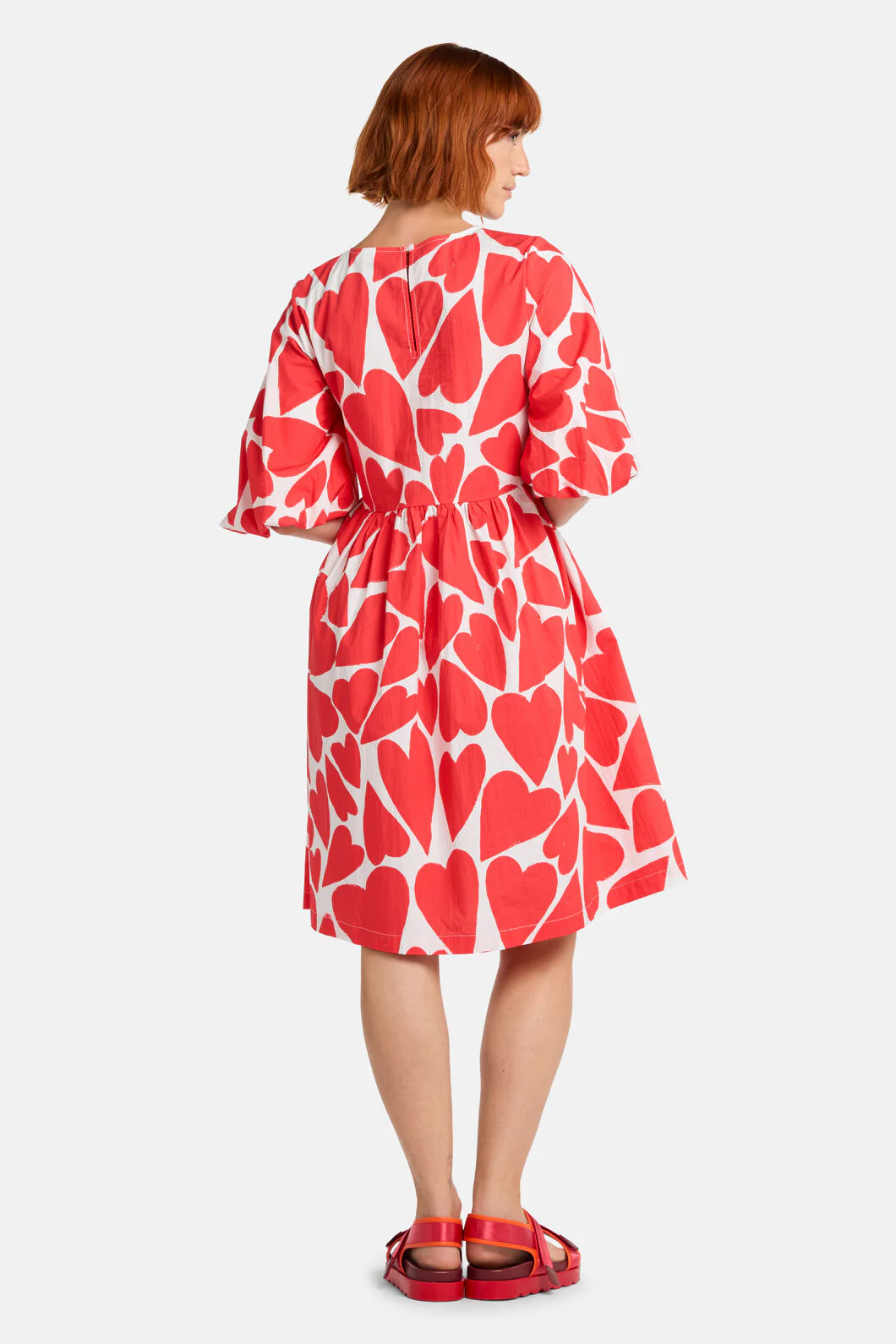 Heartbeat Print Smock Dress - Image 3
