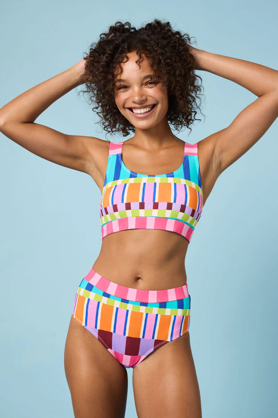 Holiday Stripe Bikini Top - Image 2