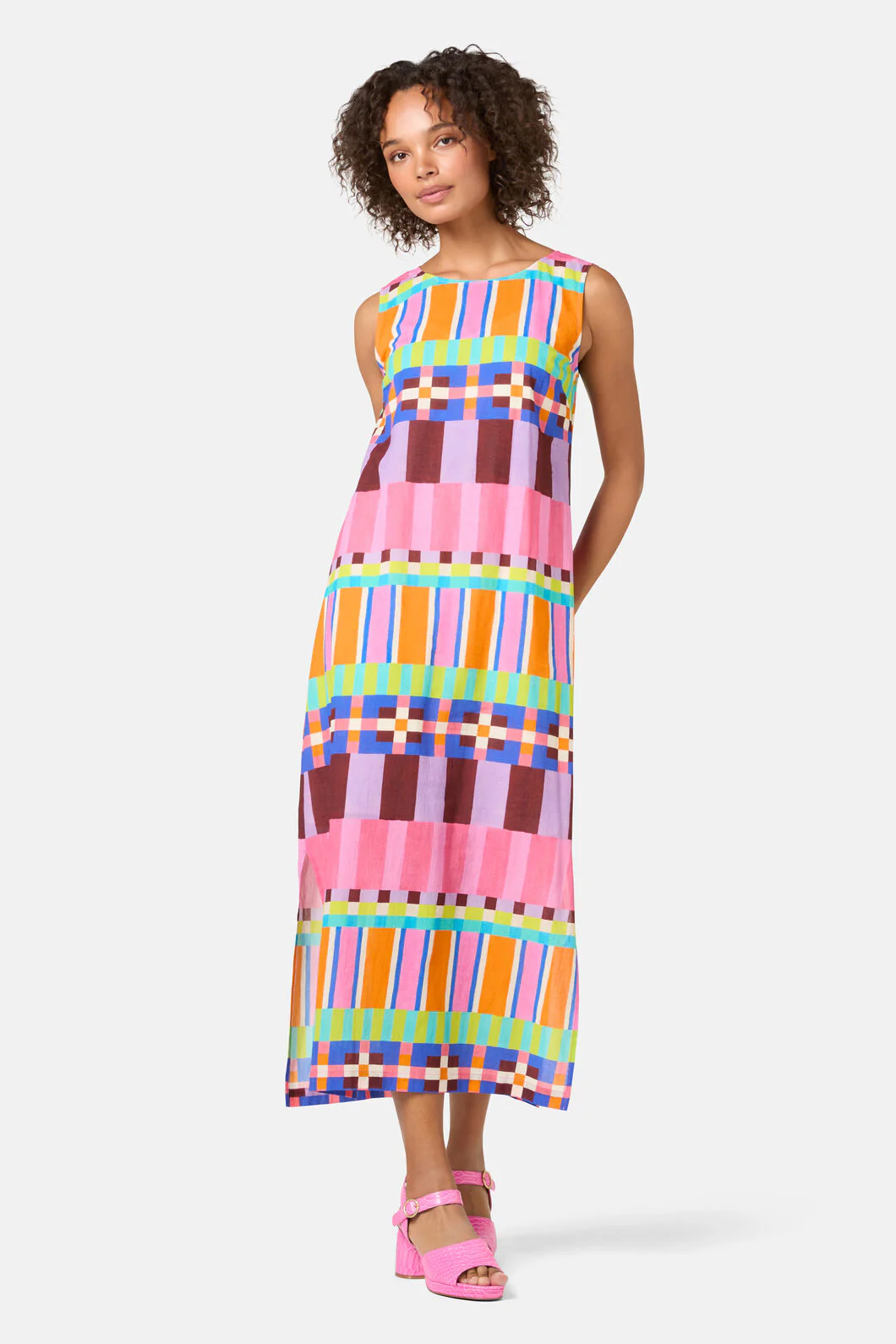 Holiday Stripe Long Dress - Image 3