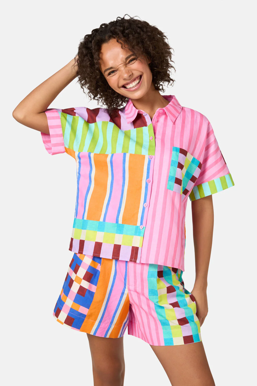Holiday Stripe Print Shirt - Image 3