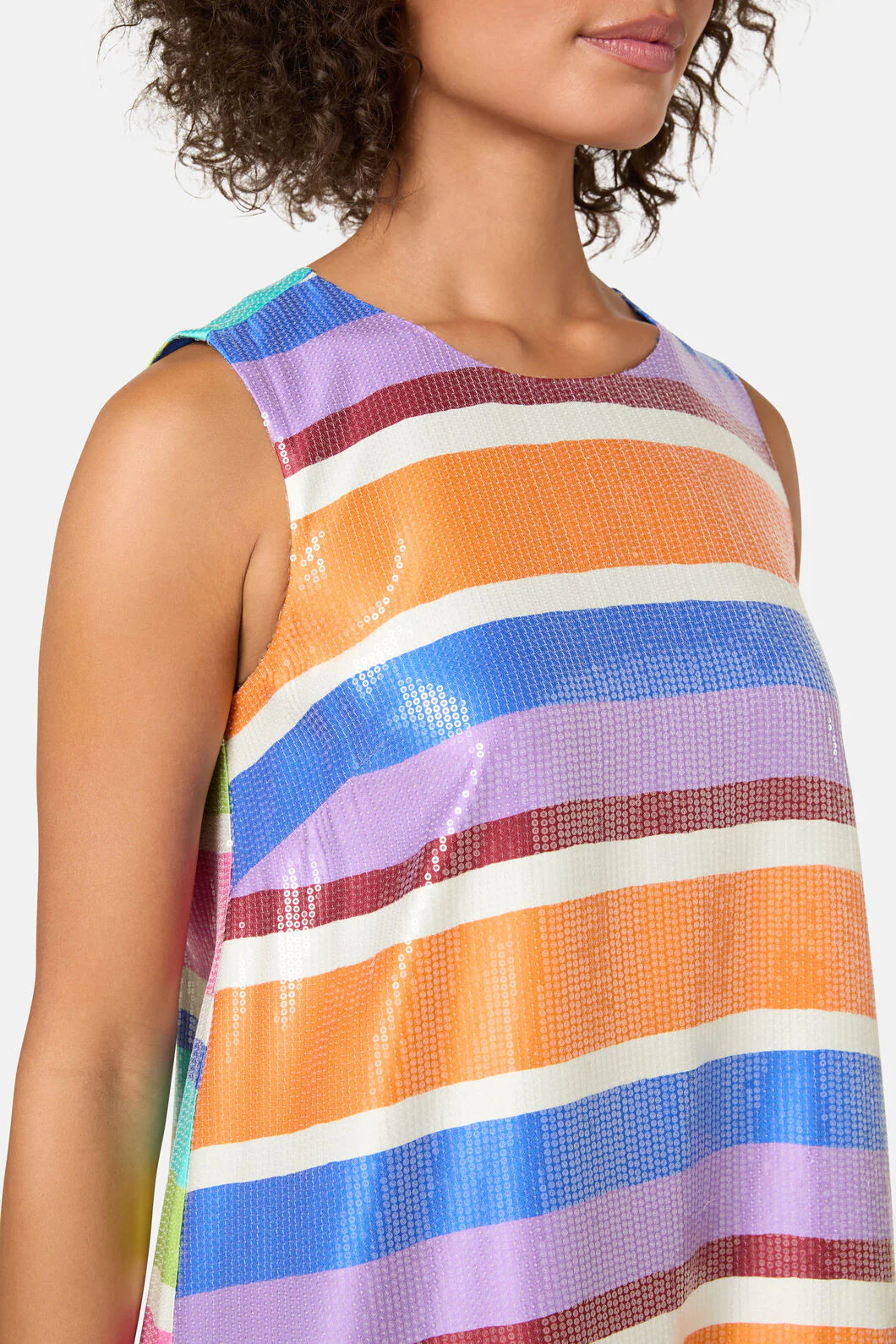 Holiday Stripe Sequin Dress - Image 7