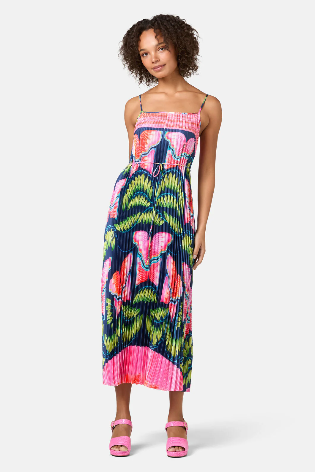 In Secret Print Pleated Dress - Image 2