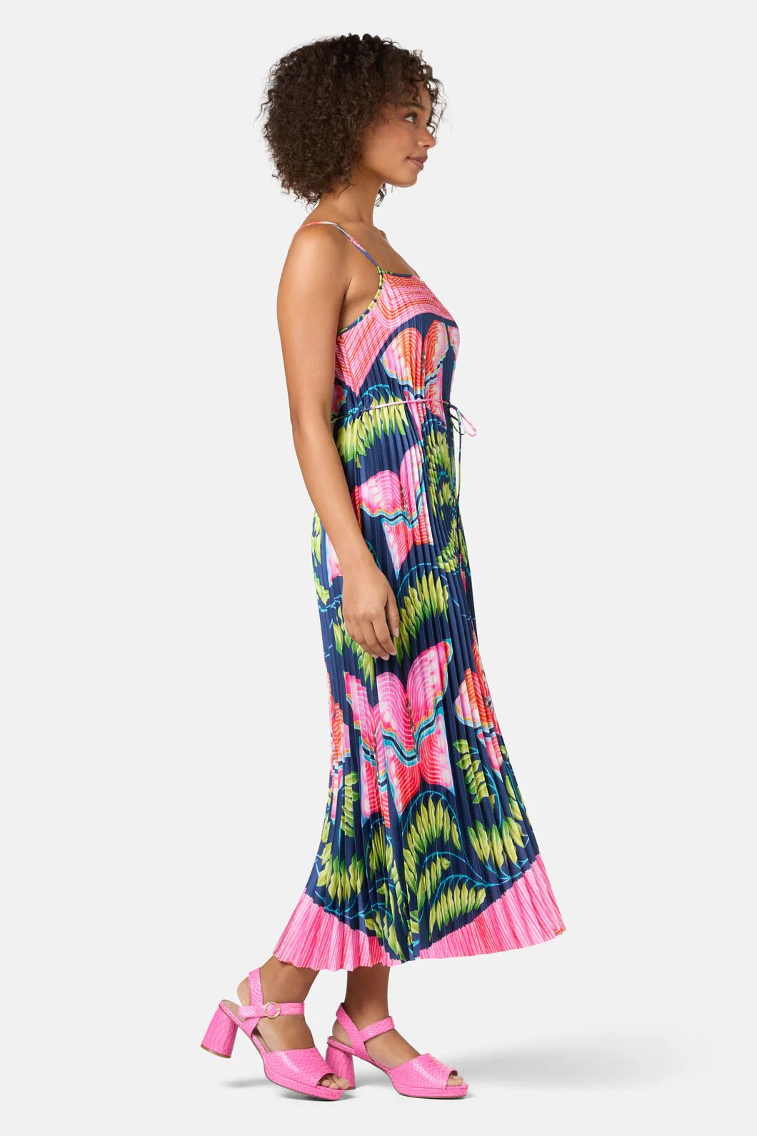 In Secret Print Pleated Dress - Image 5