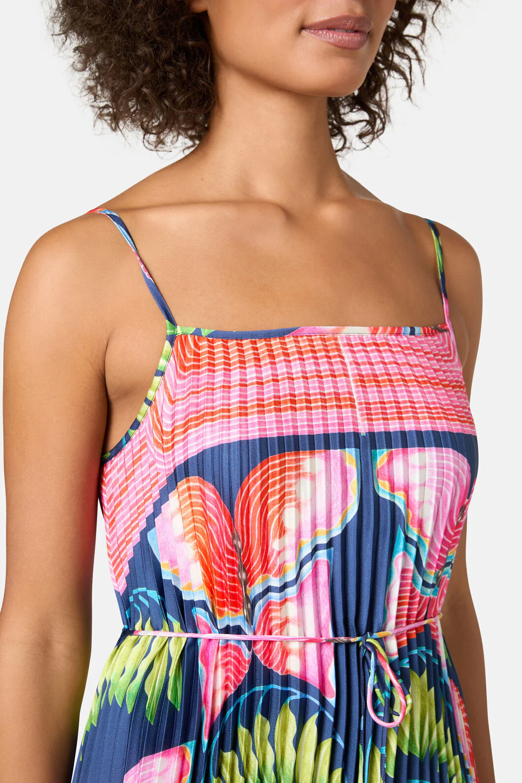 In Secret Print Pleated Dress - Image 7