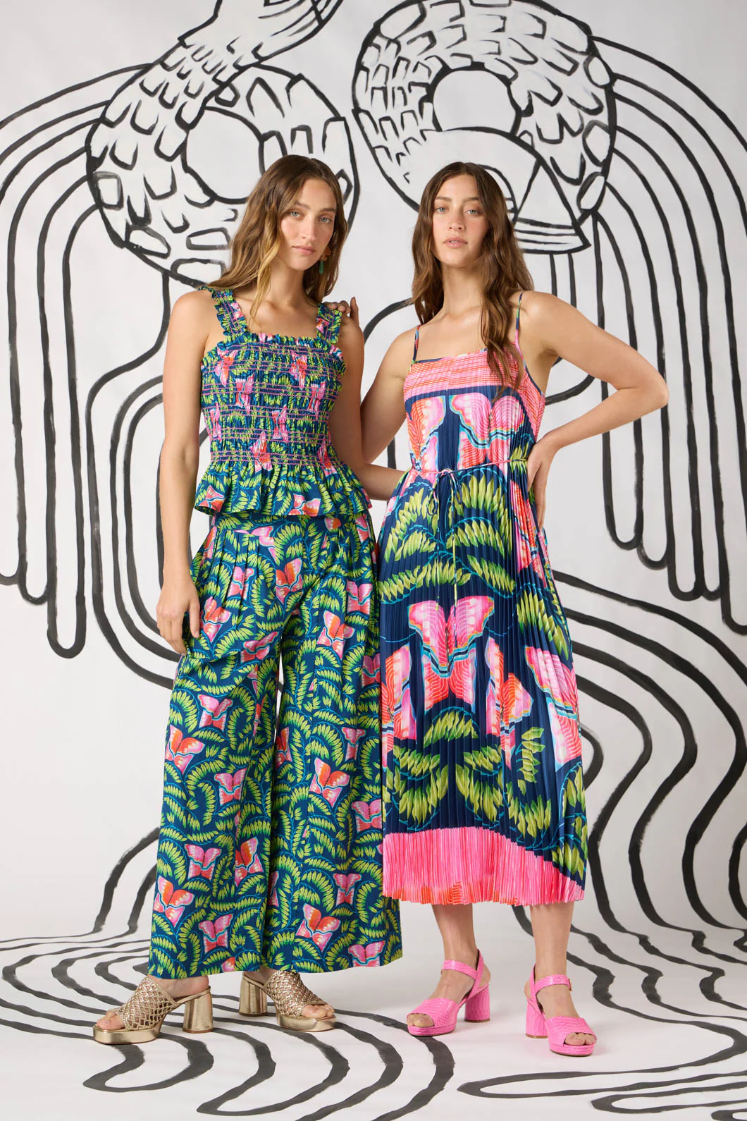 In Secret Print Pleated Dress - Image 8
