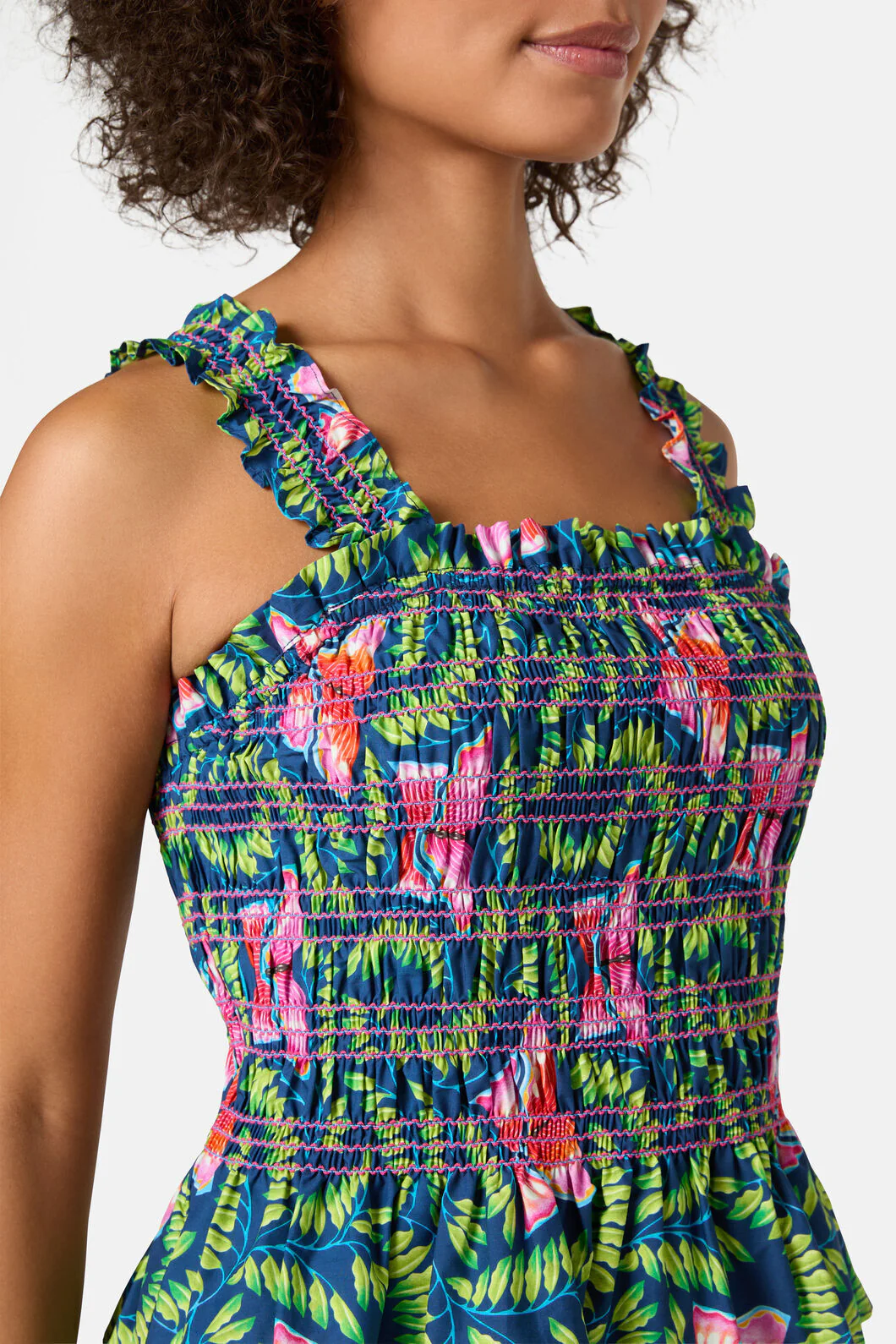 In Secret Ruched Print Tank - Image 6