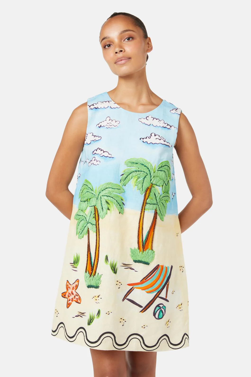 Inky Beach Shift Dress - Image 2