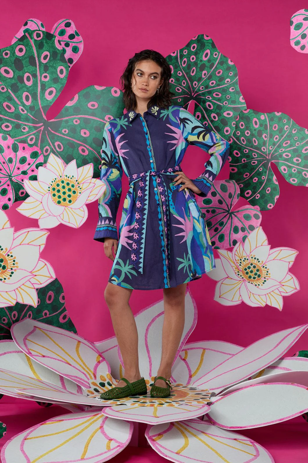 Jade Shirt Dress - Image 4
