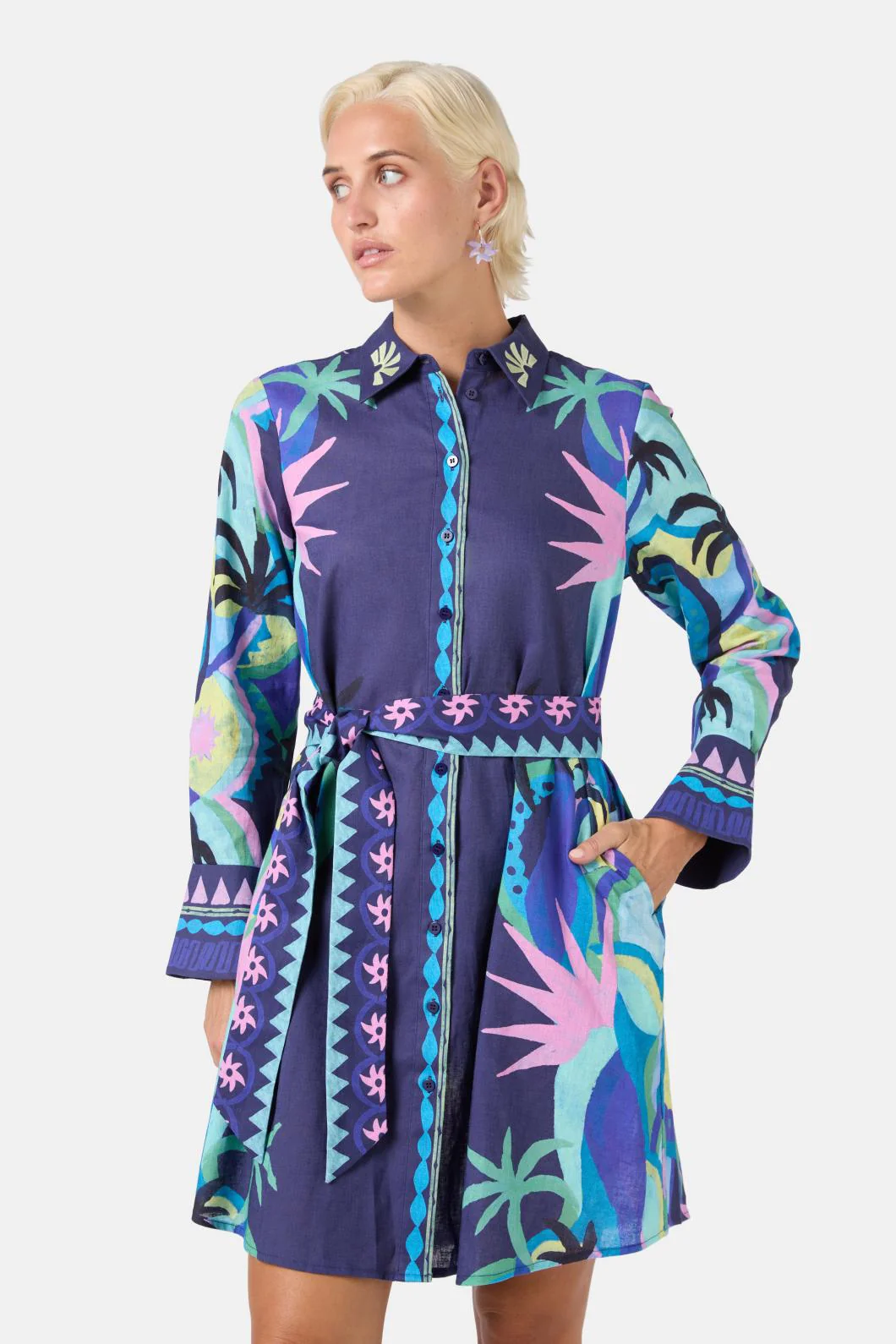 Jade Shirt Dress - Image 6
