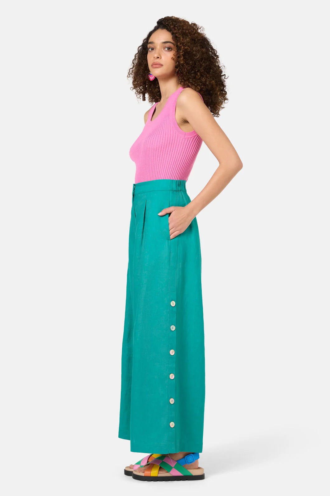 Jade Side Button Skort - Image 2