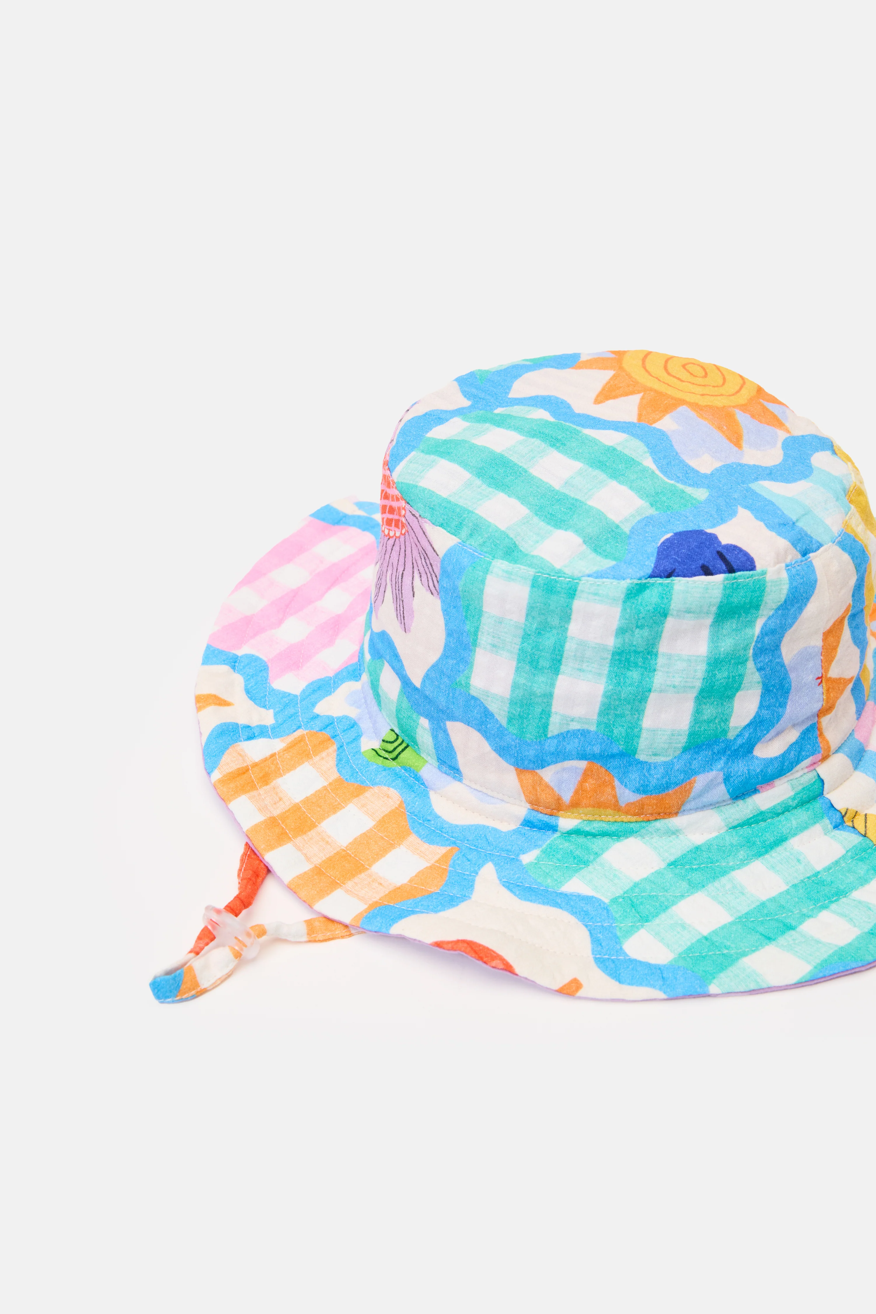 Jumble Check Kids Hat - Image 4