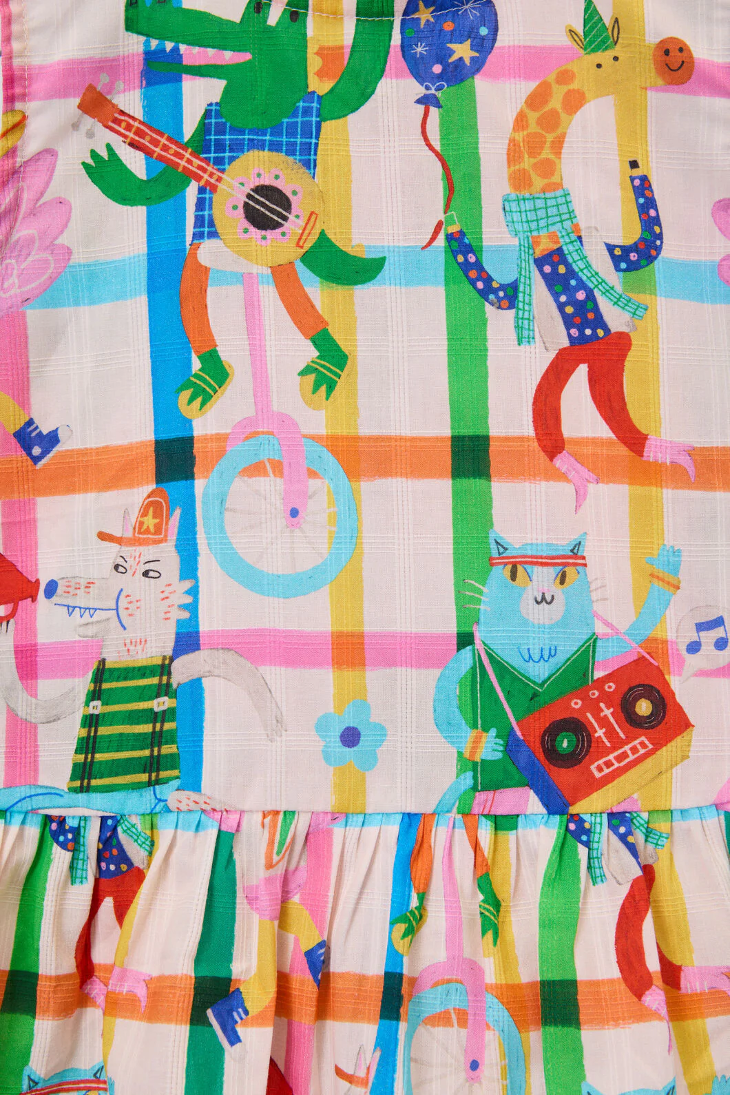 Lets Go Check Kids Frill Top - Image 3