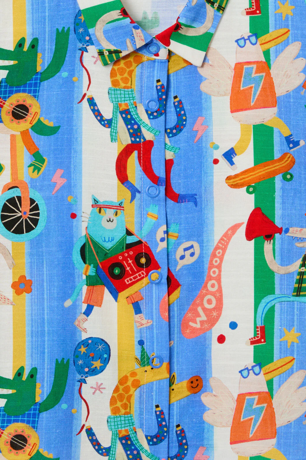Lets Go Stripe Kids Shirt - Image 4