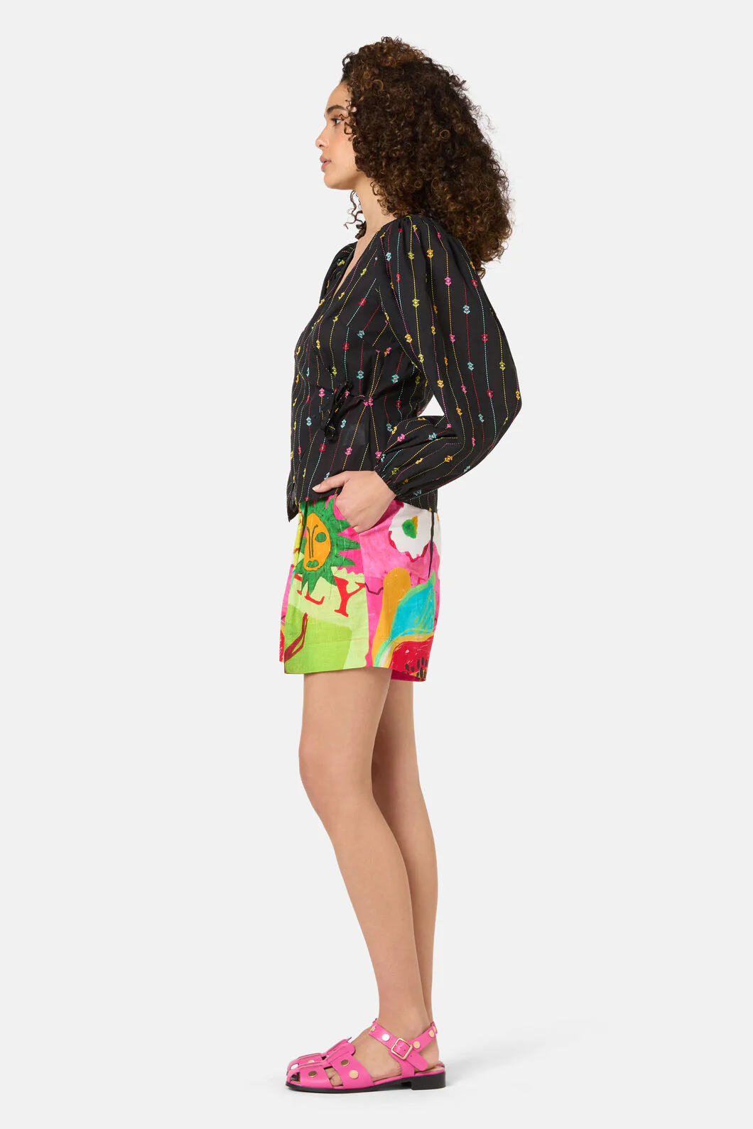 Light Show Cotton Jaquard Top - Image 3