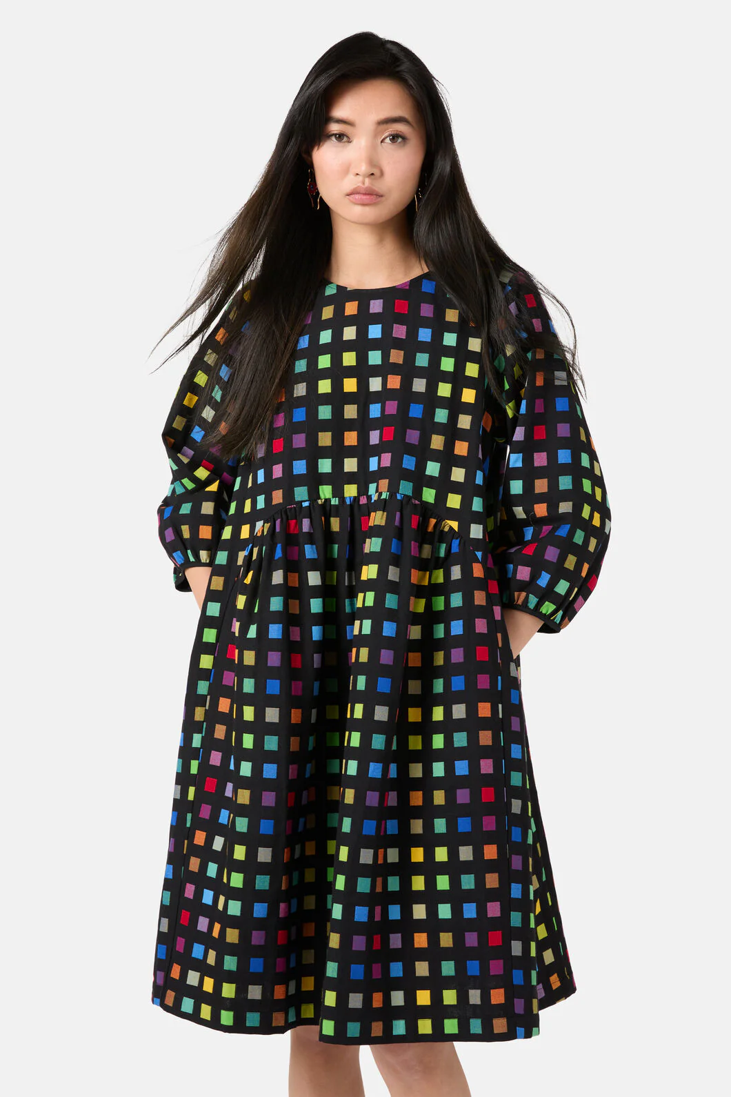 Light Up Check Smock Dress - Image 2